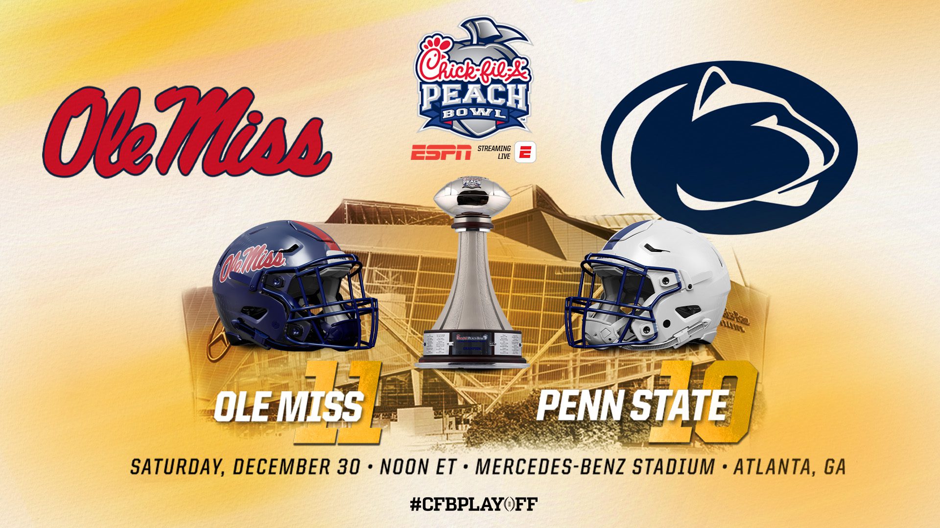 Ole Miss is feeling peachy with New Year's Six bowl game vs. Penn State